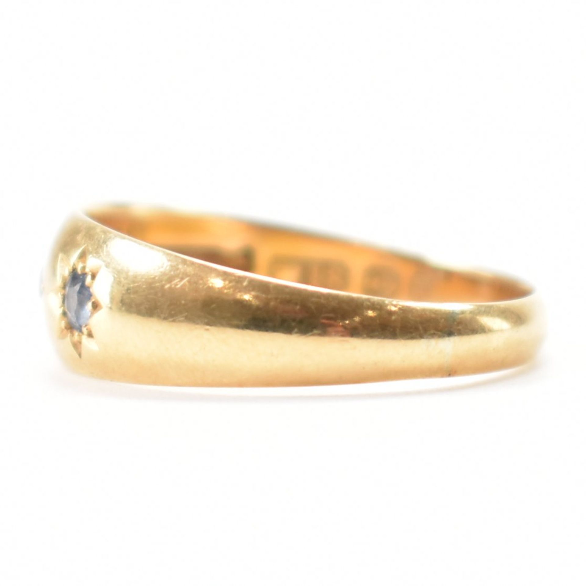 VICTORIAN 18CT GOLD DIAMOND & SAPPHIRE RING - Bild 2 aus 8