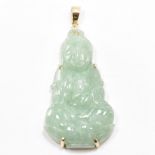 GOLD & JADE BUDDHA PENDANT