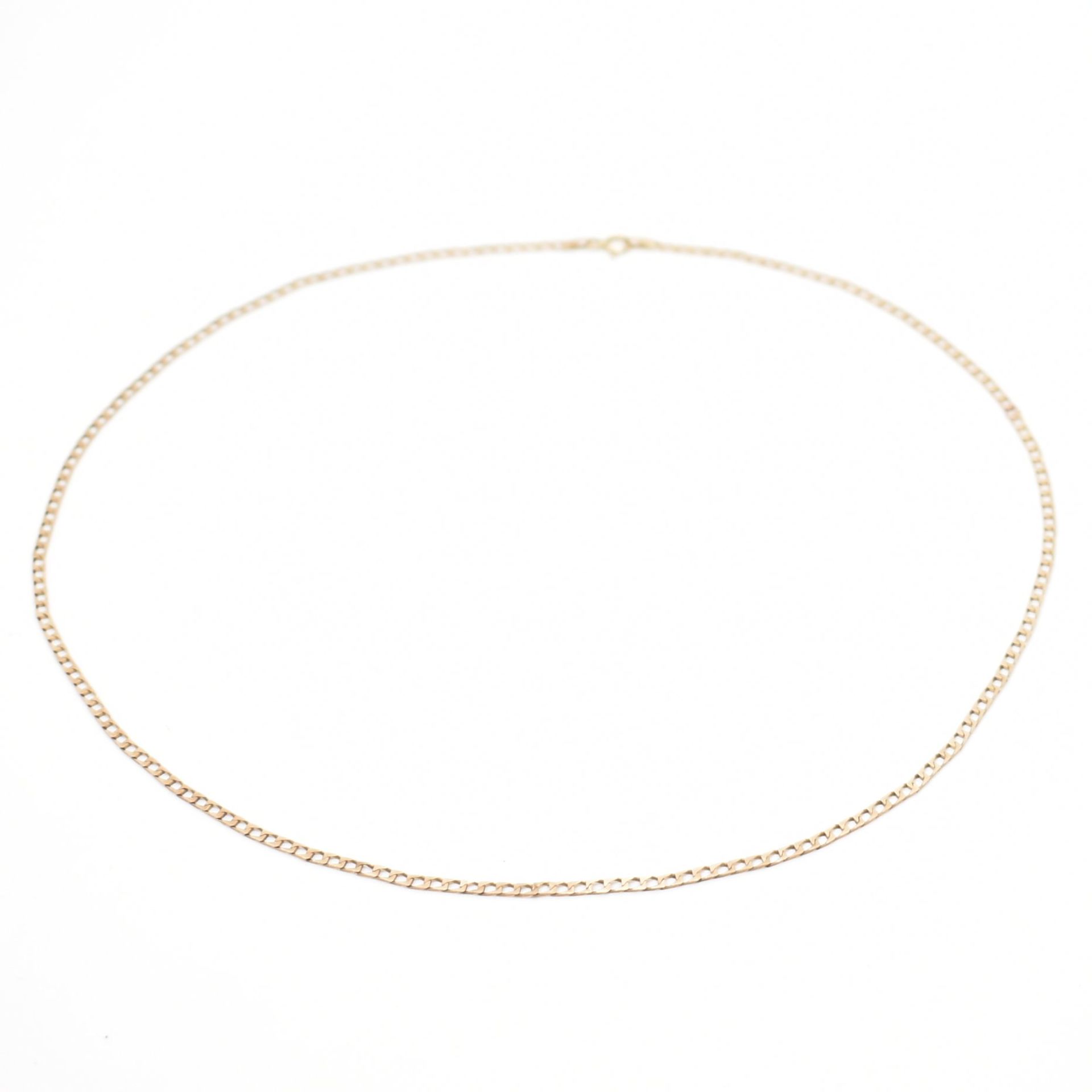 HALLMARKED 9CT GOLD FLAT LINK NECKLACE CHAIN