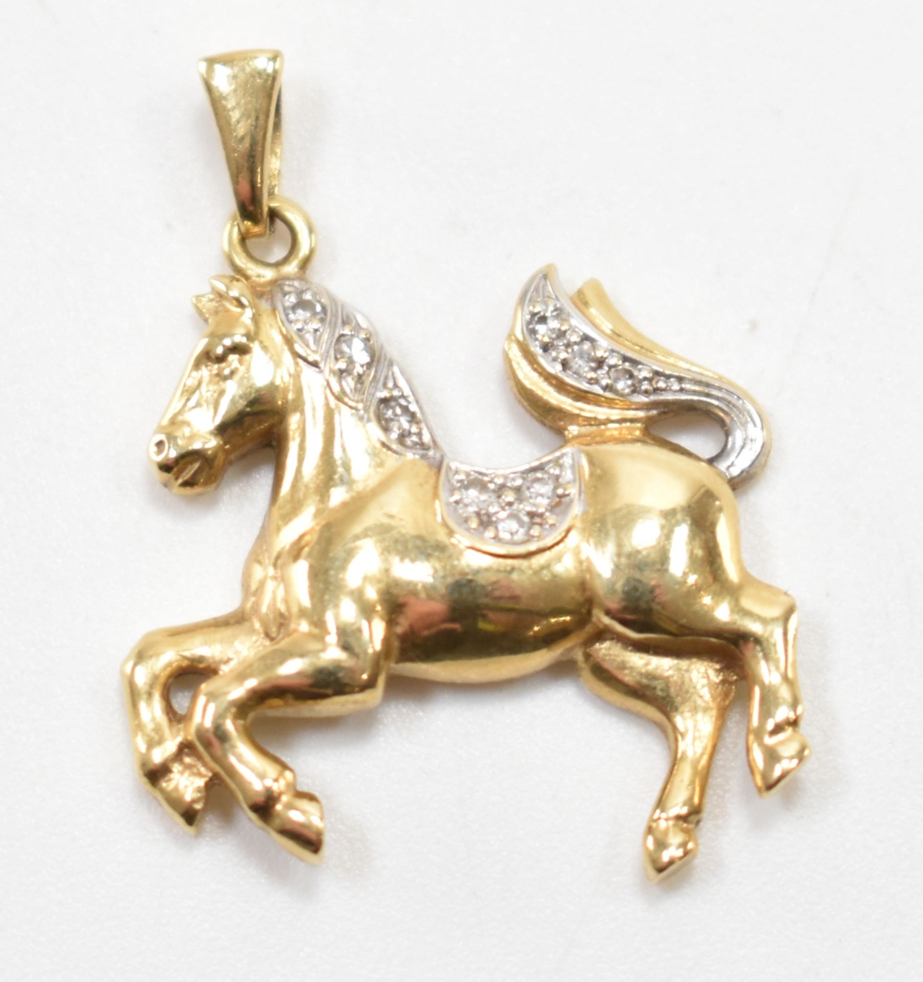VINTAGE GOLD & DIAMOND HORSE PENDANT - Bild 2 aus 6