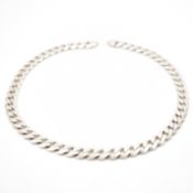 SILVER HALLMARKED FLAT LINK NECKLACE