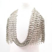 CHAINMAIL WHITE METAL BELLY DANCER TOP