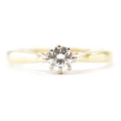 HALLMARKED 18CT GOLD & DIAMOND SOLITAIRE RING