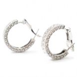 PAIR OF BOUCHERON DIAMOND HOOP EARRINGS