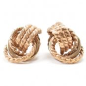 PAIR OF HALLMARKED 9CT GOLD KNOT STUD EARRINGS