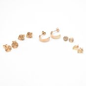 GROUP OF 9CT GOLD EARRINGS