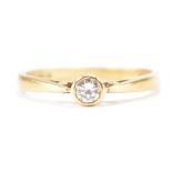 HALLMARKED 18CT GOLD & DIAMOND RING