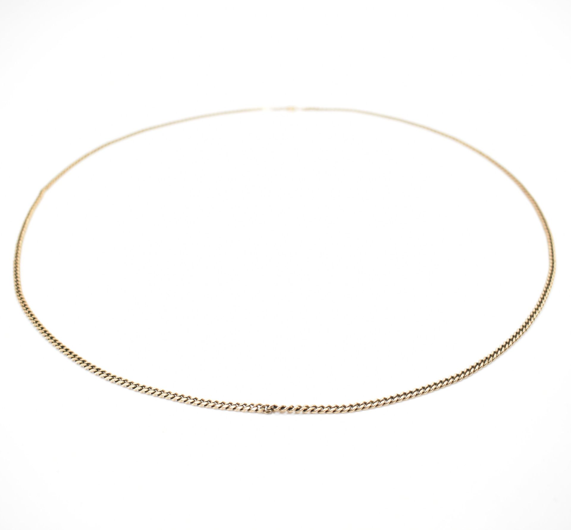 HALLMARKED 9CT GOLD FLAT LINK NECKLACE CHAIN