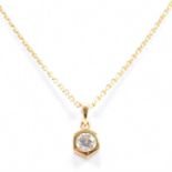 GOLD & DIAMOND PENDANT NECKLACE