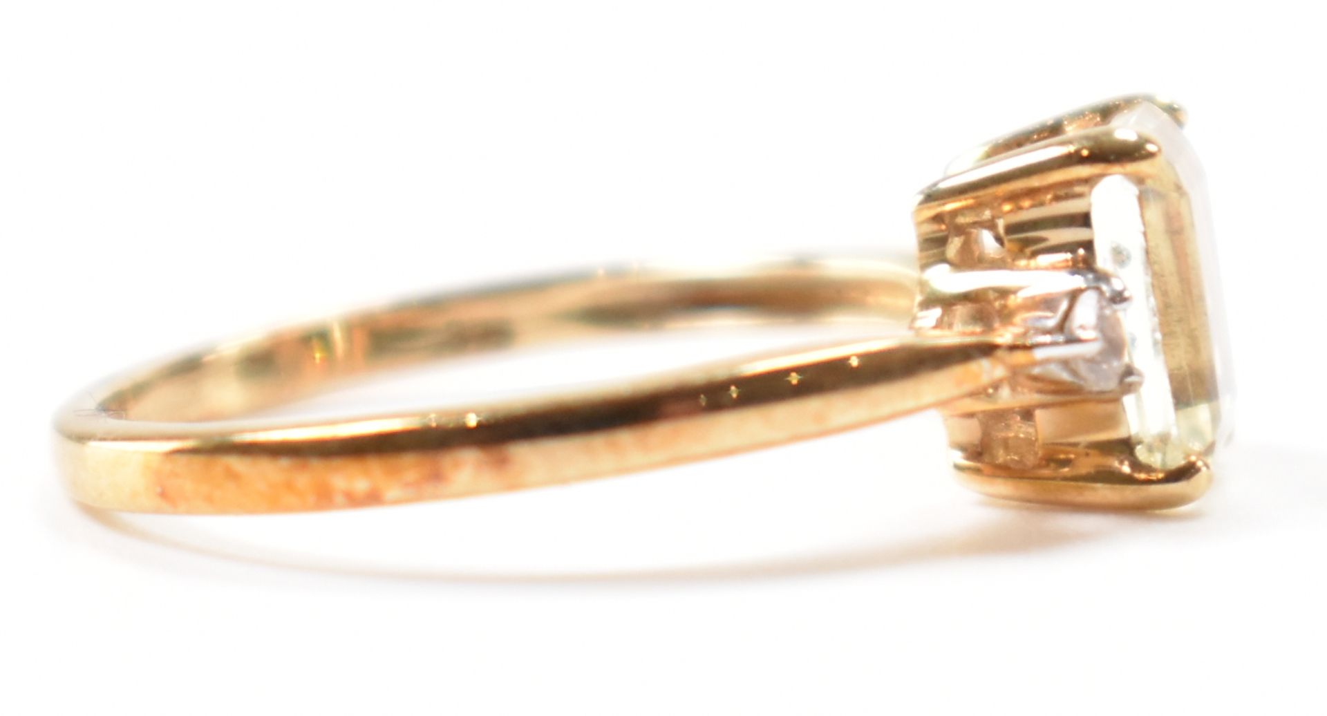 HALLMARKED 9CT GOLD CITRINE & DIAMOND RING - Bild 5 aus 10