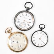 THREE VINTAGE POCKET WATCHES - KENDAL & DENT