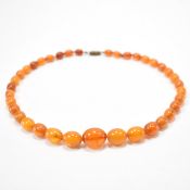 VINTAGE AMBER BEADED NECKLACE