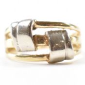 VINTAGE GOLD TWO TONE MODERNIST RING