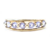 HALLMARKED 9CT GOLD & TANZANITE RING