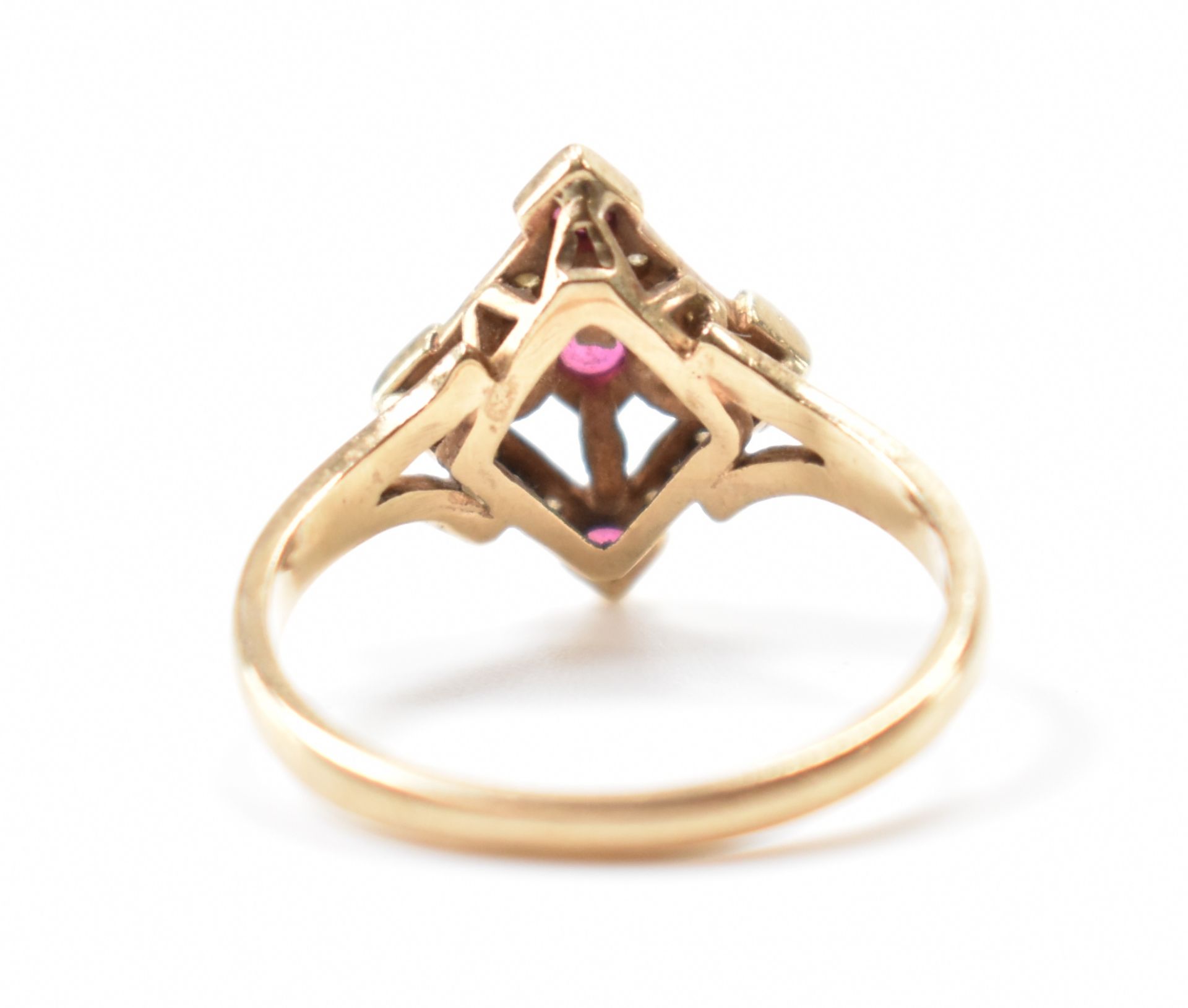 HALLMARKED 9CT GOLD RUBY & DIAMOND RING - Image 3 of 10