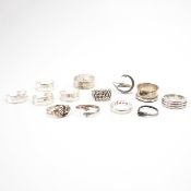 COLLECTION OF SILVER RINGS
