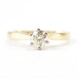 HALLMARKED 18CT GOLD & DIAMOND SOLITAIRE RING