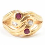 FRENCH CHAUMET PARIS RUBY & DIAMOND RING