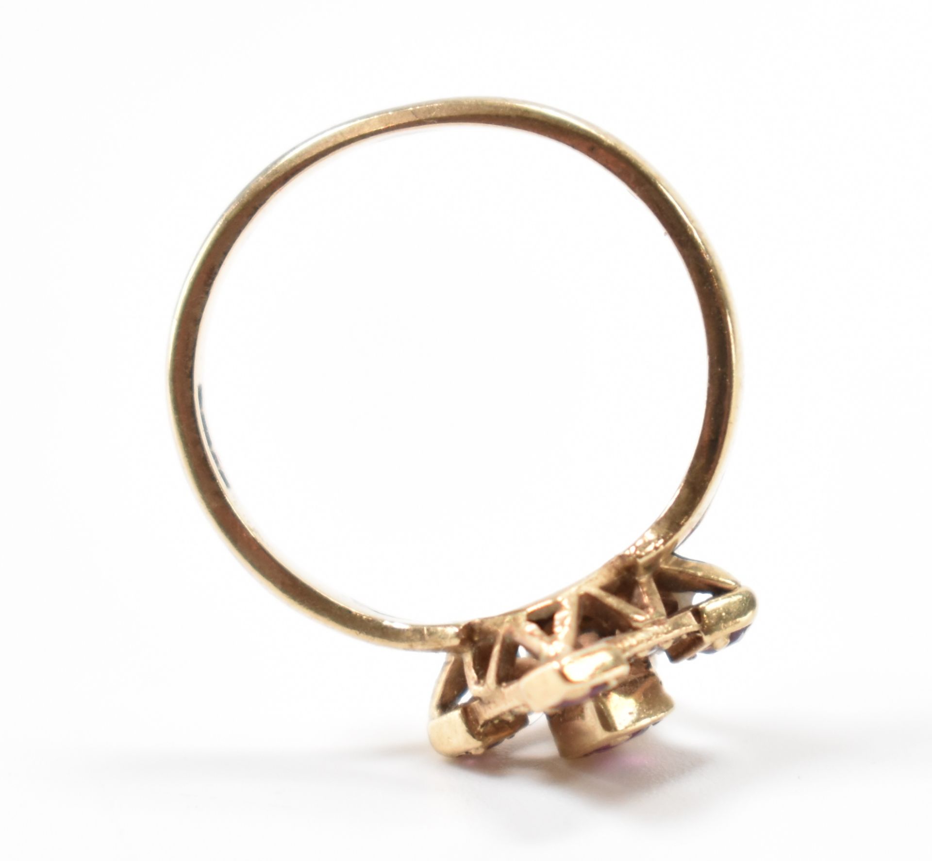HALLMARKED 9CT GOLD RUBY & DIAMOND RING - Image 8 of 10