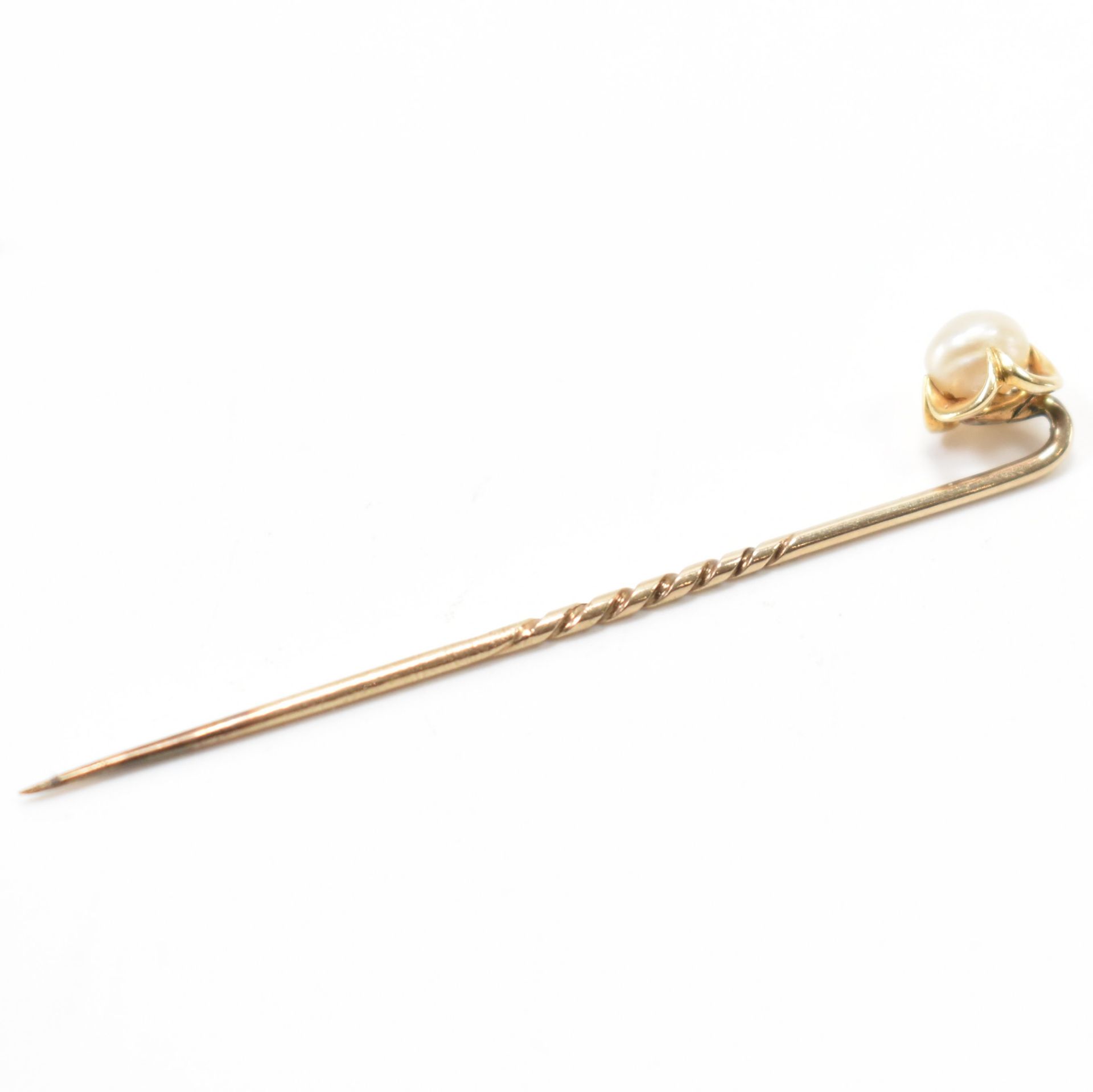 ANTIQUE GOLD & PEARL STICK PIN IN BOX - Image 4 of 8