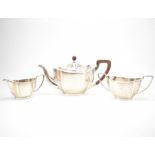 19TH CENTURY HALLMARKED SILVER THREE PIECE TEA SET