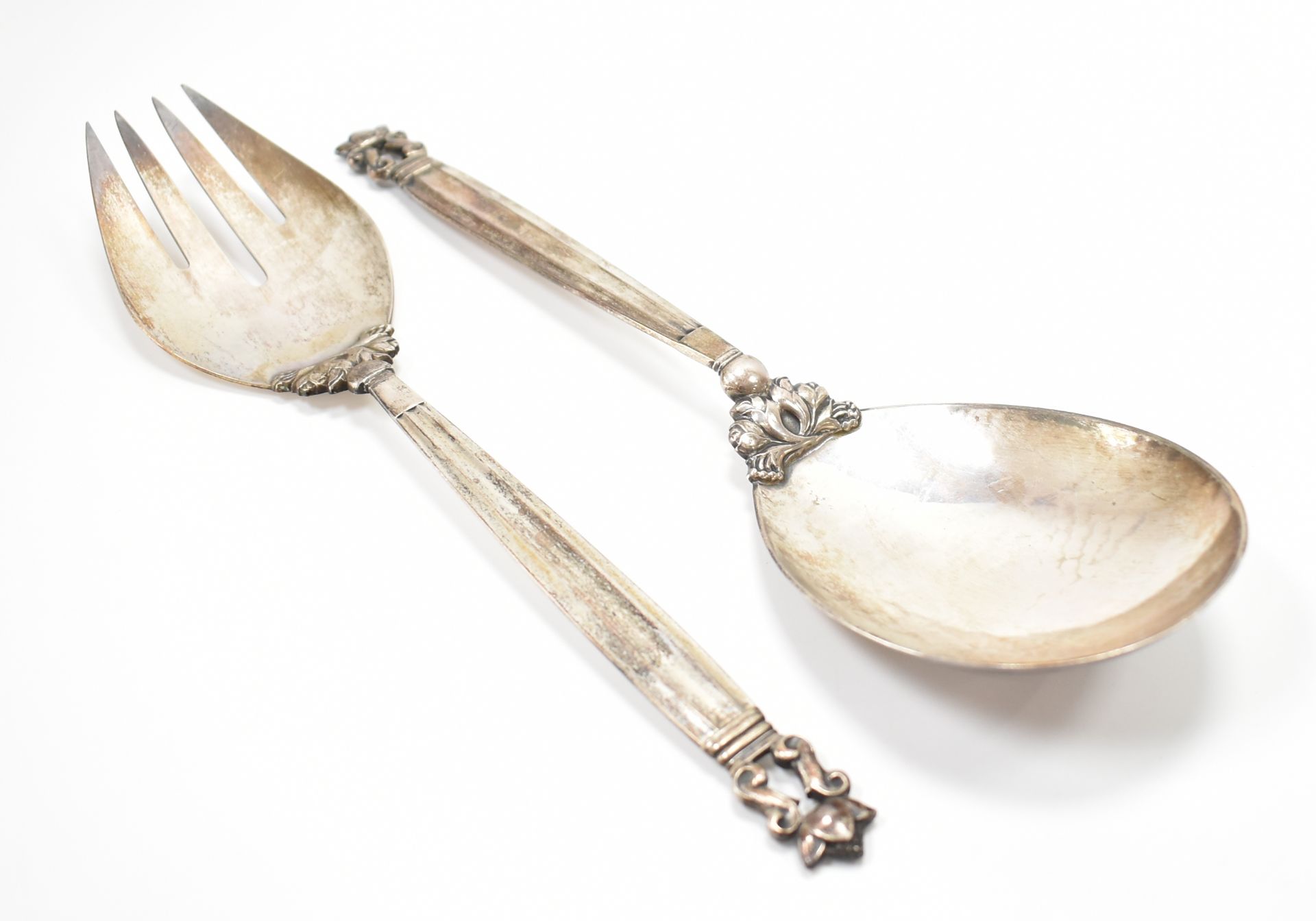 PAIR OF DANISH GEORG JENSEN SALAD SERVERS - Image 2 of 4