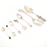 ASSORTMENT OF ANTIQUE & LATER SILVER SPOONS
