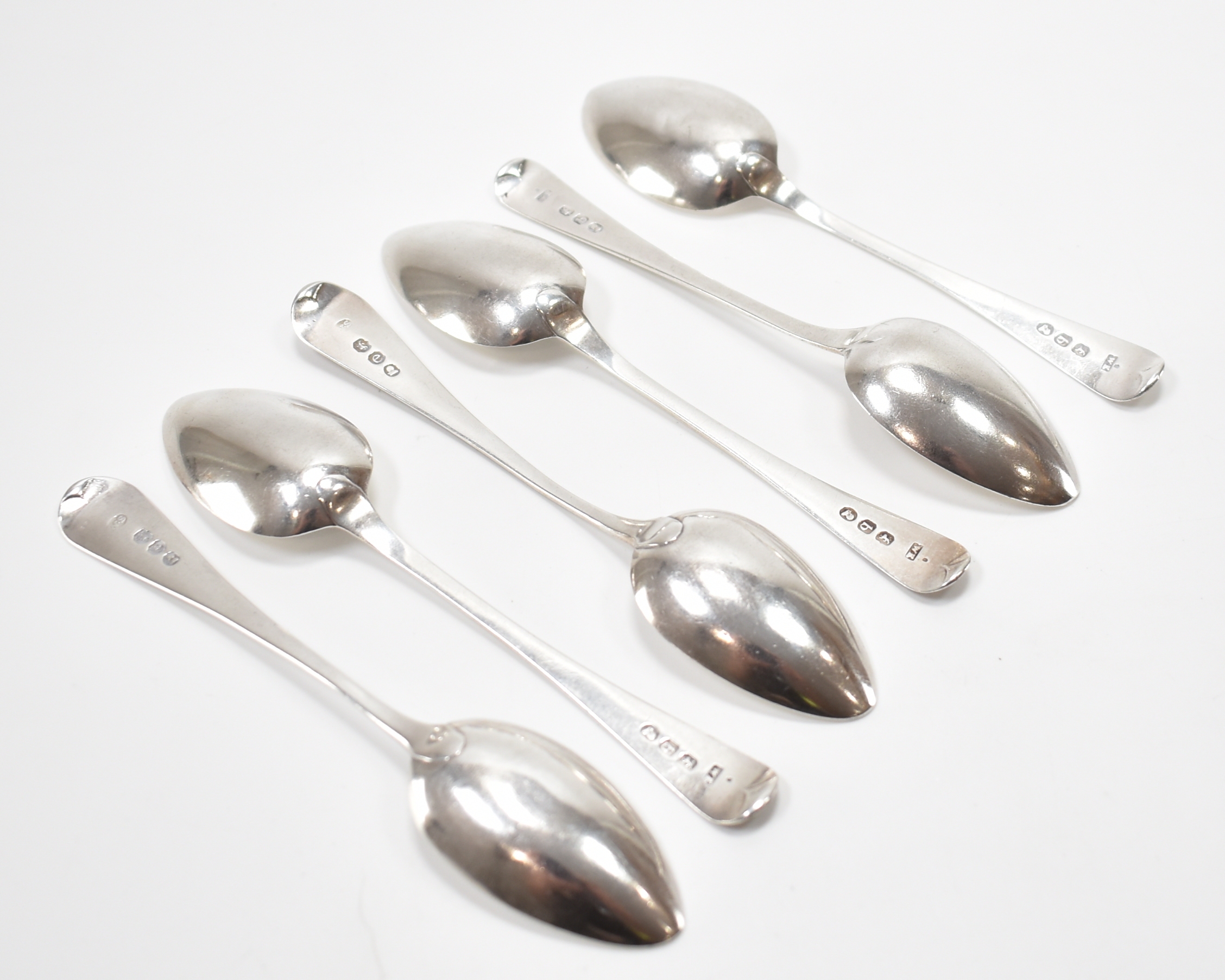 SIX GEORGE III SILVER TEASPOONS - Image 3 of 4