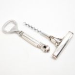 GEORG JENSEN ACORN SILVER CORKSCREW & BOTTLE OPENER