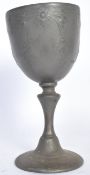 20TH CENTURY MEDIEVAL STYLE PEWTER GOBLET