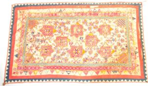 EARLY 20TH CENTURY INDIAN EMBROIDERED SHISHA TEXTILE