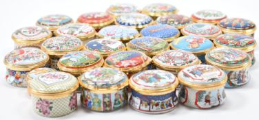 COLLECTION OF HALCYON DAYS ENAMEL TRINKET BOXES