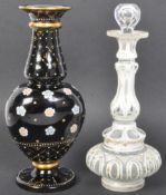 TWO 19TH CENTURY CZECHSLOVAKIAN BOHDEMIAN GLASS PIECES