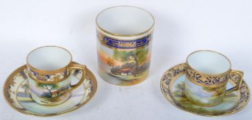 ASSORTMENT OF EARLY 20TH CENTURY HAND PAINTED NORITAKE ITEMS