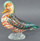 MURANO - MILLEFIRORI - ART GLASS DUCK BIRD