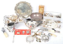 A COLLECTION OF MIXED SILVER PLATE