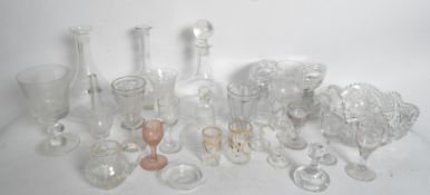 COLLECTION OF 19TH CENTURY & LATER GLASS