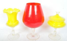 COLLECTION OF 20TH CENTURY COLOURED STUDIO ART GLASS