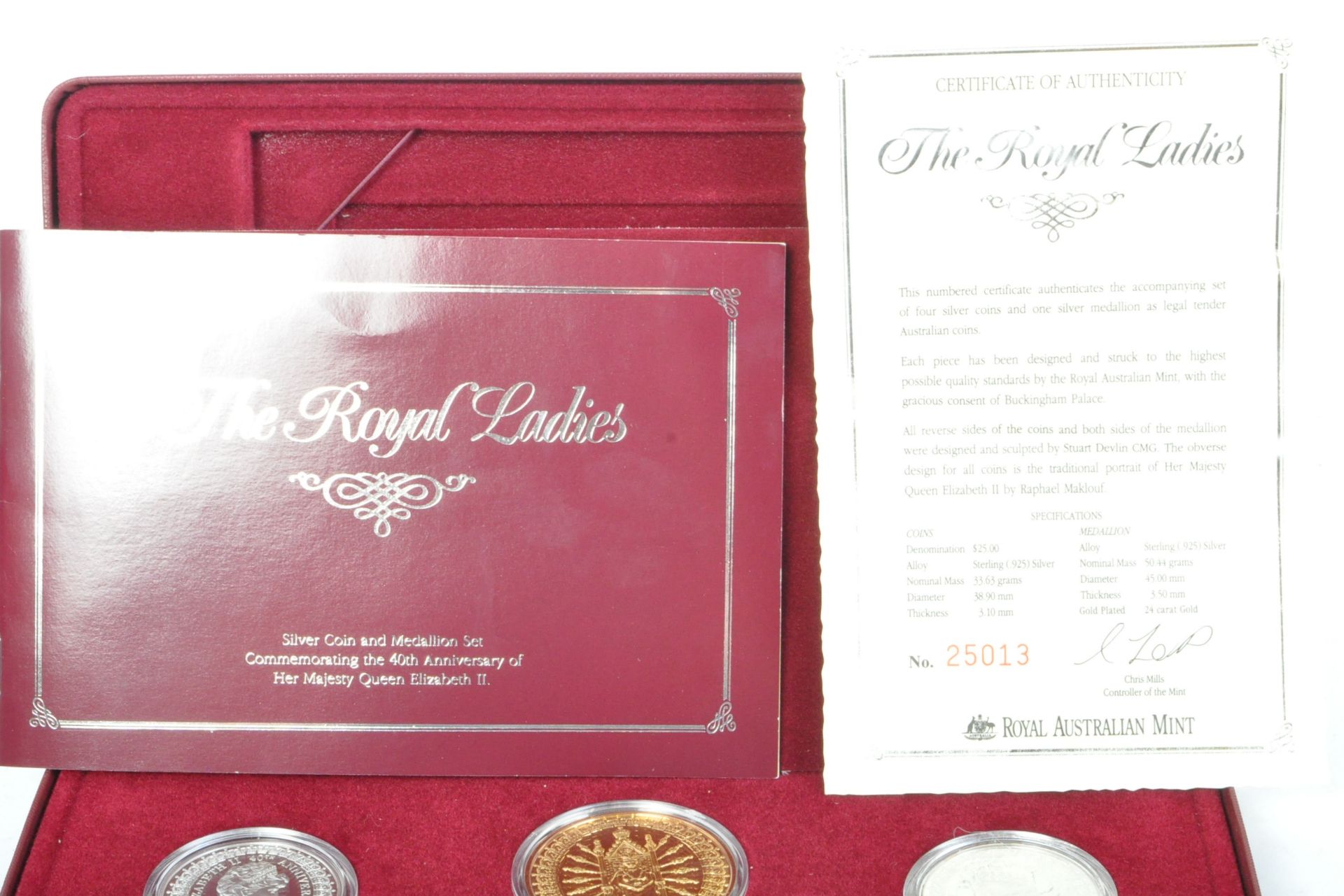 ROYAL AUSTRALIAN MINT ROYAL LADIES STERLING SILVER COIN SET - Image 2 of 6