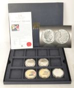 THREE BRITISH PROOF SILVER £5 FIVE POUND COINS