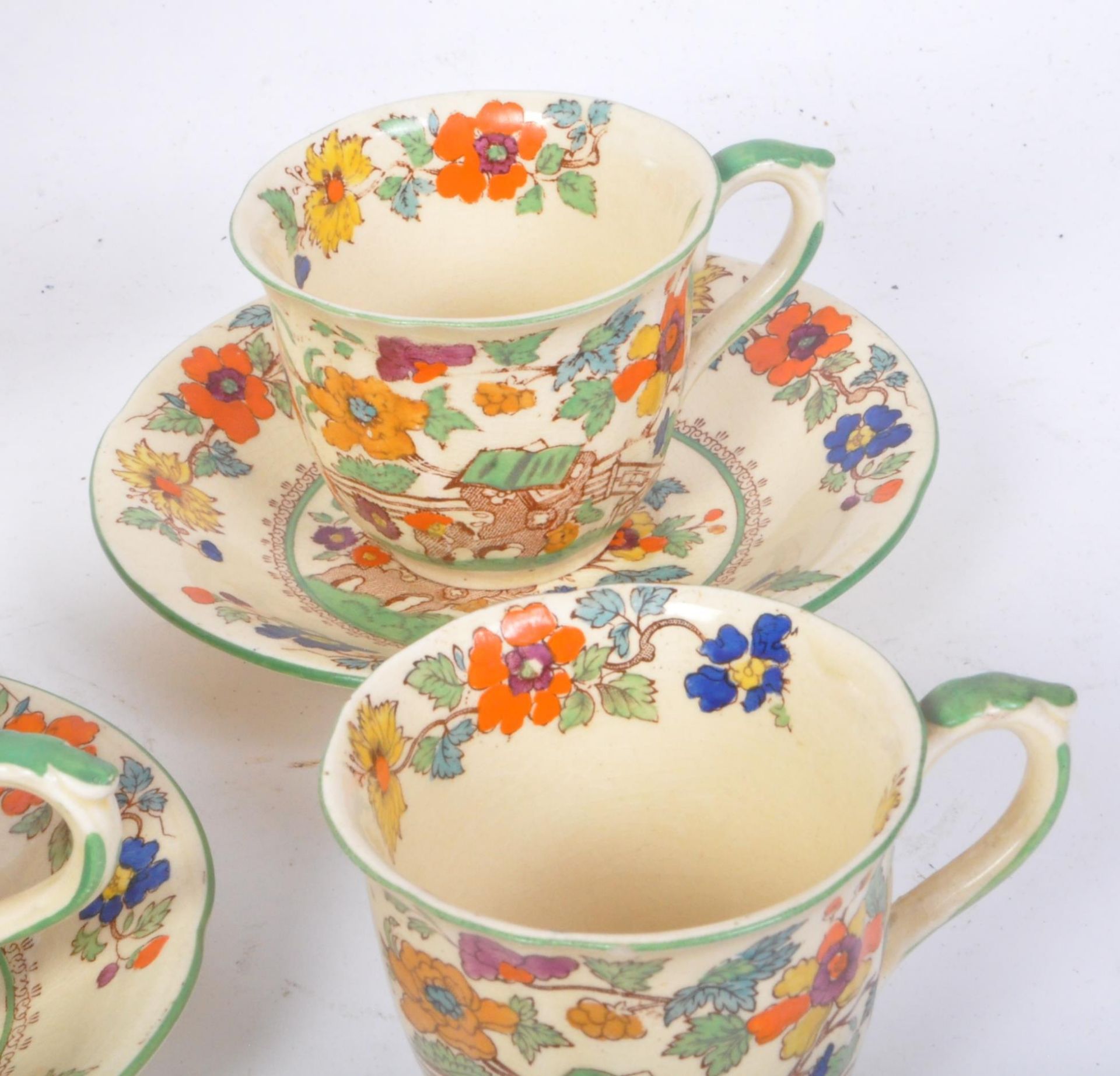 19TH CENTURY HAND PAINTED MASONS IRONSTONE TEA SERVICE - Bild 4 aus 6