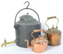 THREE 19TH CENTURY & LATER KETTLE AND SAMOVAR
