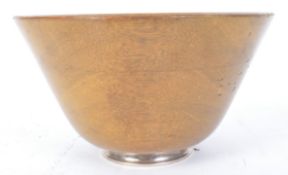 NEWPORT SILVER - 20TH CENTURY WOODEN CENTREPIECE BOWL