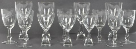 COLLECTION OF MID CENTURY DRINKING GLASSES - HOOMEGAARD -