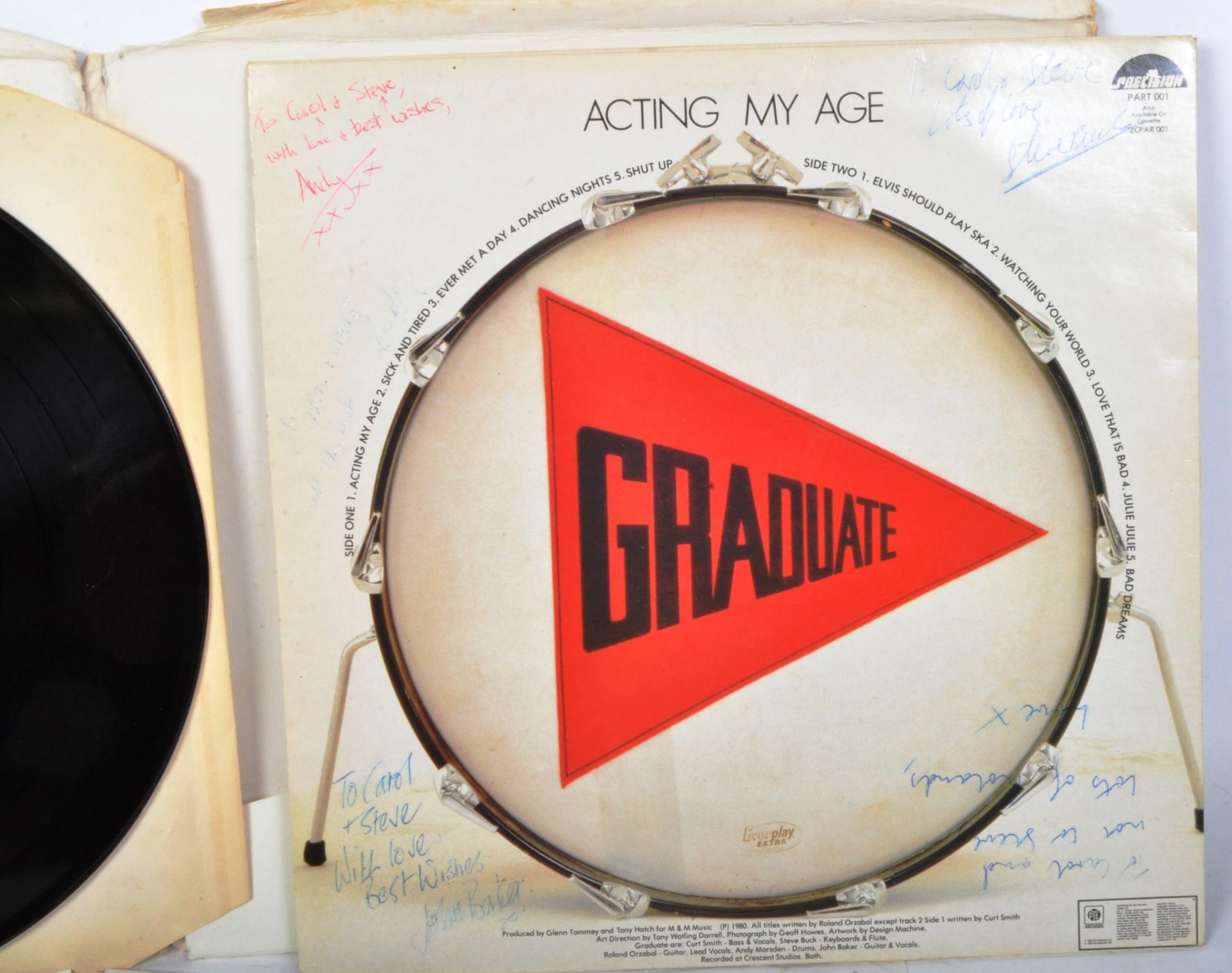 GRADUATE - ACTING MY AGE - SIGNED LP VINYL RECORD - Bild 3 aus 5