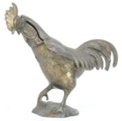 VINTAGE GILT METAL COCKEREL ASHTRAY