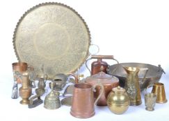 A LARGE COLLECTION OF VINTAGE 20TH CENTURY BRASS ITEMS