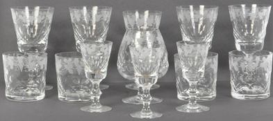 COLLECTION OF VINTAGE 20TH CENTURY EDINBURGH CRYSTAL GLASS