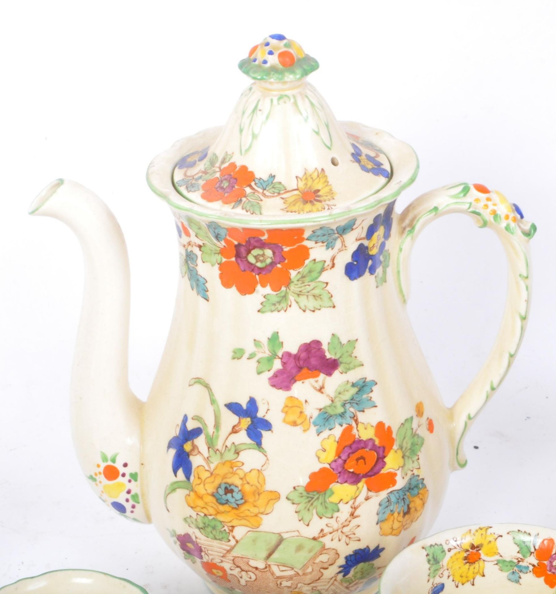 19TH CENTURY HAND PAINTED MASONS IRONSTONE TEA SERVICE - Image 5 of 6