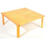 RETRO STYLE TEAK WOOD LATTICE COFFEE TABLE